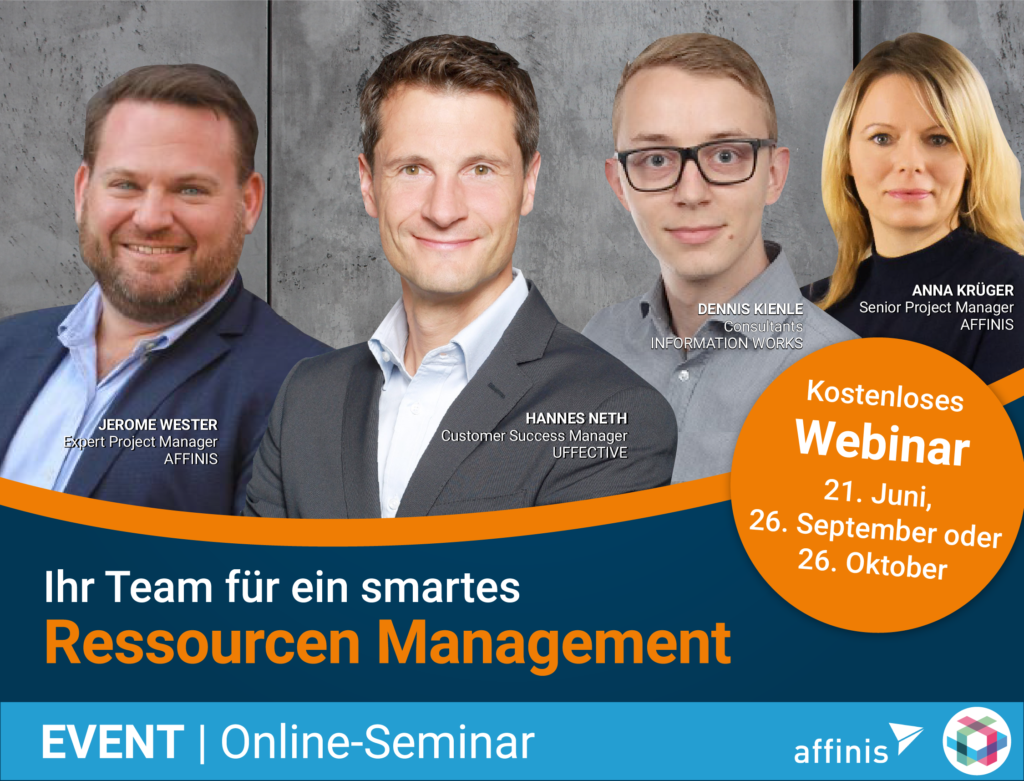 An advert for the webinar between Uffective and Affinis